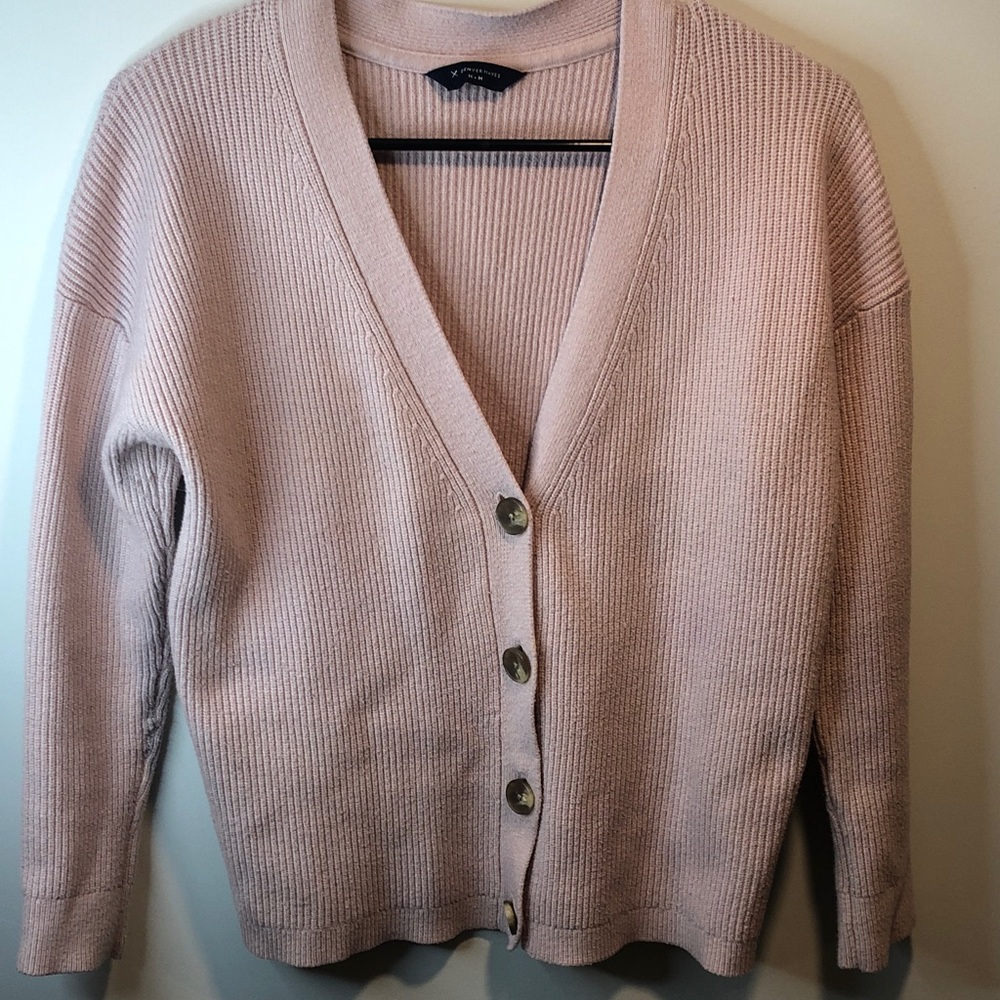 Denver Hayes Blush Button-Up Cardigan